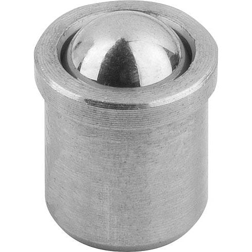 KIPP K0333.04 SPRING PLUNGER SPRING FORCE, SMOOTH VERSION, D=4 L=5, STAINLESS STEEL, COMP:STAINLESS STEEL