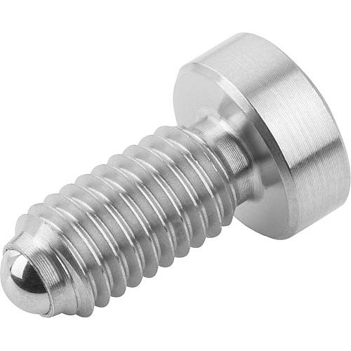 KIPP K0336.051 SPRING PLUNGER SPRING FORCE, WITH HEAD, D=M05 L=17, STAINLESS STEEL, COMP:BALL STAINLESS STEEL
