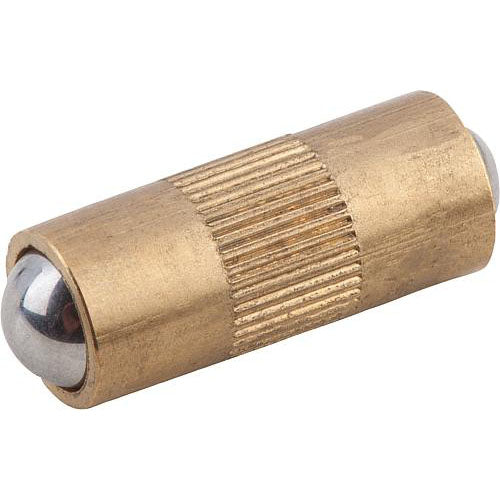 KIPP K0337.025 SPRING PLUNGER SPRING FORCE, SMOOTH VERSION, DOUBLE SIDED, D=2,5 L=6, BRASS, COMP:BALL STAINLESS STEEL, PU=25