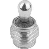 KIPP K0371.3100X16 LATERAL SPRING PLUNGER SPRING FORCE, WITH THREADED SLEEVE W. SEAL, D=M18X1,5 L=18, STEEL, COMP:STEEL
