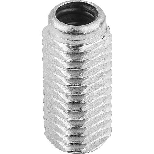 KIPP K0372.1200X43 LATERAL SPRING PLUNGER SPRING FORCE, WITH THREADED SLEEVE WITHOUT THRUST PIN, D=M18X1,5 L=45, FORM:A, STEEL,