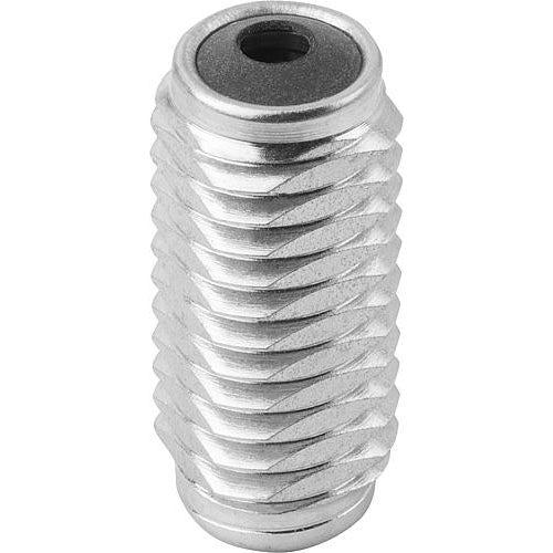 KIPP K0372.2100X16 LATERAL SPRING PLUNGER SPRING FORCE, WITH THREADED SLEEVE WITHOUT THRUST PIN, D=M18X1,5 L=18, FORM:B, STEEL,