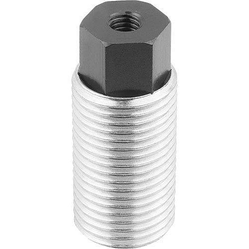 KIPP K0977.1112 SPRING PUSH-PULL PLUNGER SPRING FORCE, WITH ROTATION LOCK D=M12X1,5 L=20, FORM:I, STEEL, COMP:PIN STEEL