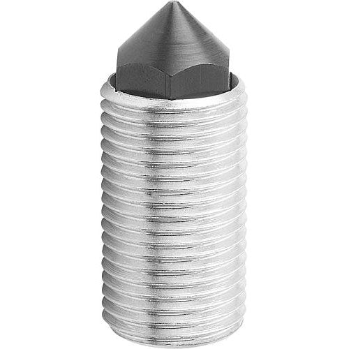 KIPP K0977.3112 SPRING PUSH-PULL PLUNGER SPRING FORCE, WITH ROTATION LOCK D=M12X1,5 L=20, FORM:K, STEEL, COMP:PIN STEEL