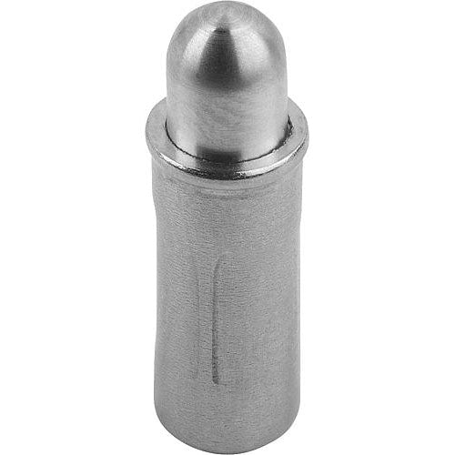 KIPP K1172.04 SPRING PLUNGER SPRING FORCE, SMOOTH VERSION, D=4 L=10,7, STAINLESS STEEL, COMP:STAINLESS STEEL