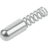 KIPP K1277.113415 SPRING SLEEVE ROUNDED, FORM:A WITHOUT COLLAR L=15, D1=3,4 STEEL, COMP:STAINLESS STEEL