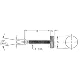 TE-CO 31341S KNURLED KNOB SWIVEL SCREW CLAMP WITH SMALL PAD