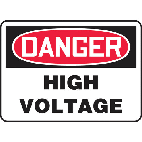 Accuform KB70780P Sign, Danger High Voltage, 7