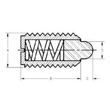 TE-CO 69501X METRIC SPRING PLUNGER