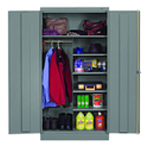PRM Pro RV8260030 36" x 18" x 72" Storage Cabinet with Adjustment Shelves and Raisd Base - Welded Set Up