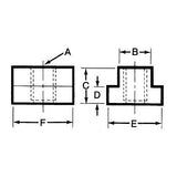 Te-Co 41406 T-Slot Nuts Imperial 3/8 X 9/16